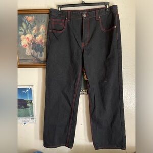 Red and black pants